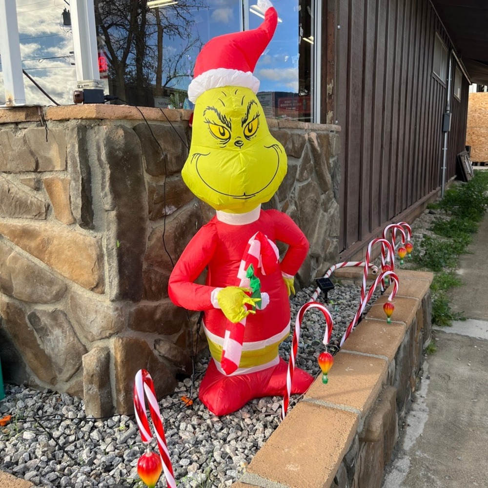 Gemmy Grinch Christmas Inflatable 4 Ft Candy Cane Lighted Airblown NEW